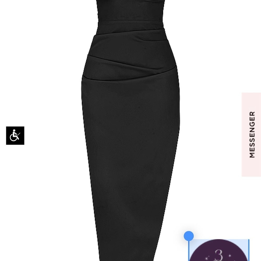 NWOT House of CB Flora S plus cup Black Dress - Picture 10 of 15